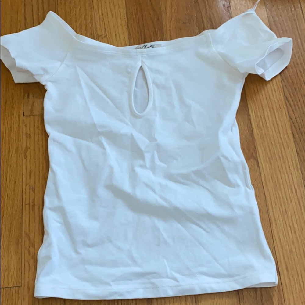 Off The Shoulder Keyhole Top - image 1